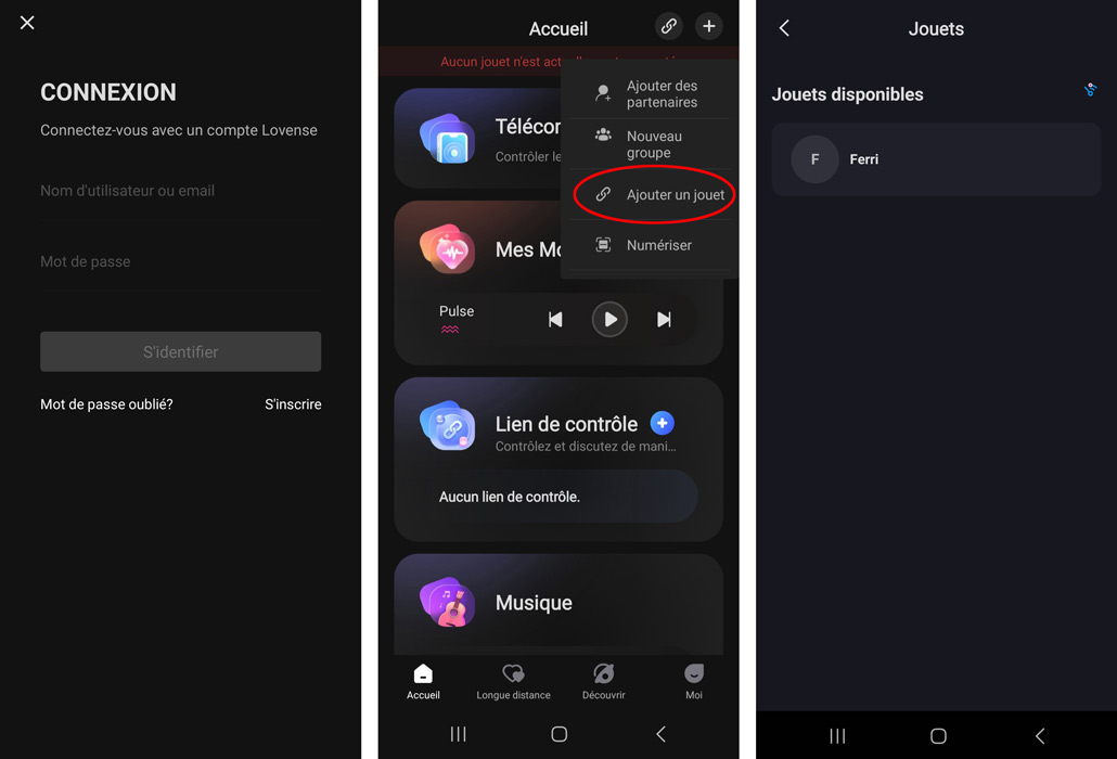 Couplage du Ferri avec l’application
