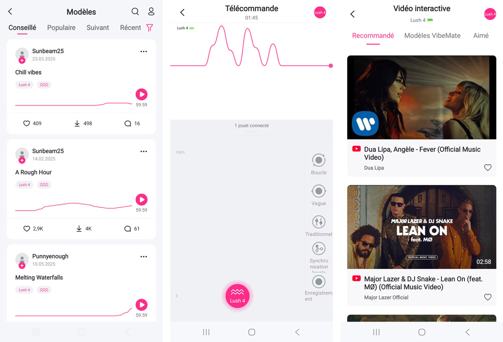 Fonctionnalités de l’application