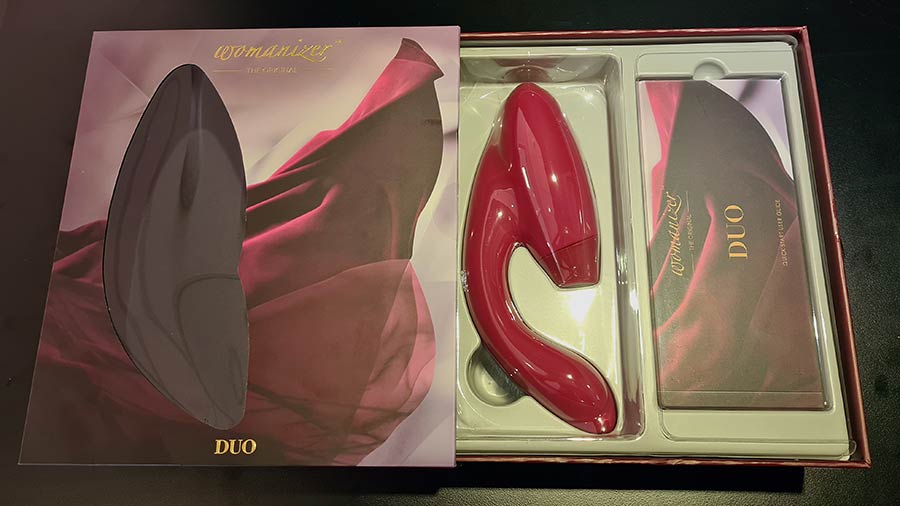 Emballage ouvert du Womanizer Duo